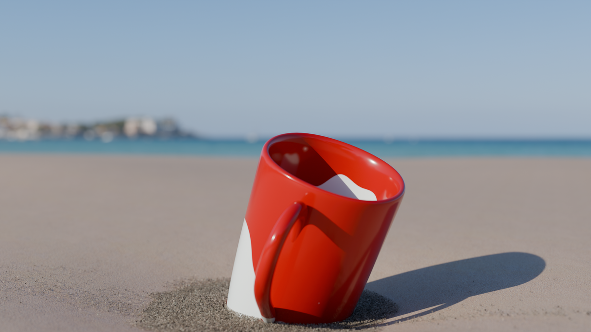 Cup On The Beach