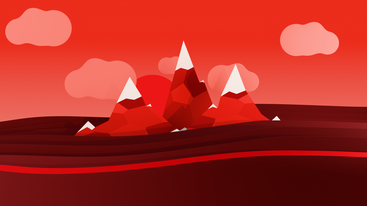 Red Mountains Abstract